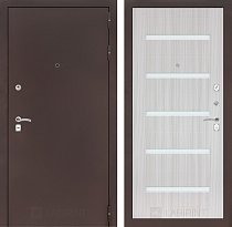 LABIRINT Входная металлическая дверь CLASSIC антик медь панель 1 сандал белый